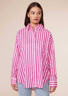 Lucy Paris Toni Button Down Fushia