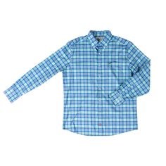 Coastal Cotton Topsail Plaid Stretch Button Down