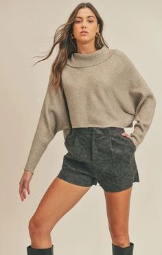 When Did I Turtleneck Oversize Sweater
