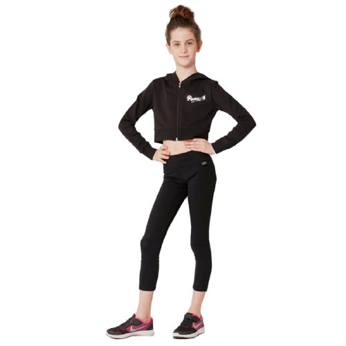 Crop Diamante Zip Hoodie Black **50% OFF FOR A LIMITED TIME ONLY. WAS 48 NOW 24.00**