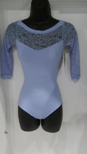 **SALE - WAS 50 NOW 30** Light/Floral Lace Leotard E-10999LE - Lilac