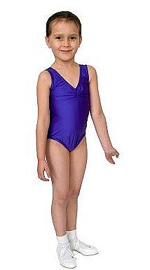 Roch Valley Shiny Lycra Basic Sleeveless Leotard- Sheree Purple
