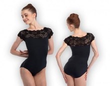 So Danca Leotard Top Laced- E10945 Black