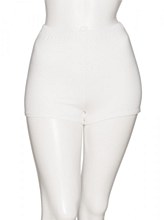 Katz White Cotton Lycra Shorts