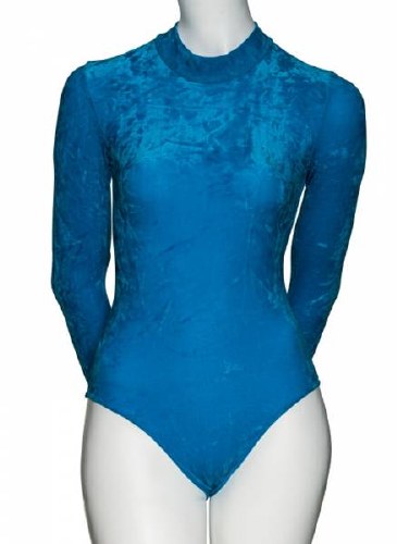 **SALE - WAS 53 NOW 20** Katz Longsleeve Turtle Neck Leotard Kingfisher