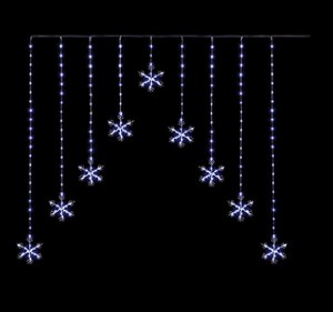 1.2m Snowflake Curtain Lights