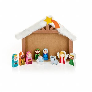 Prem 10pc Wood Nativity Scene