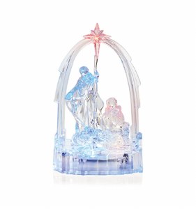 Prem 19cm Lit Clear Nativity