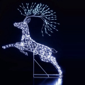 1.5m White Frame Richmond Leaping Stag