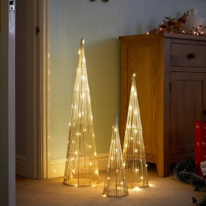 Sparkly Tree Set of 3 - Gold
