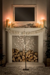 1.2m Warm White Snowy Berry Twig Tree