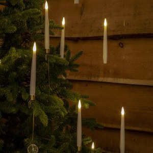 10 Warm White Wand Tree Candle Lights