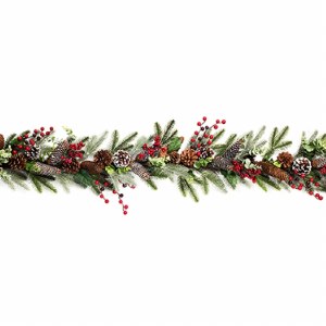 Berry & Cone Garland with Bay Leaves 1.8m