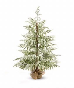 Flocked Burlap Natural Tree 90cm (3ft)