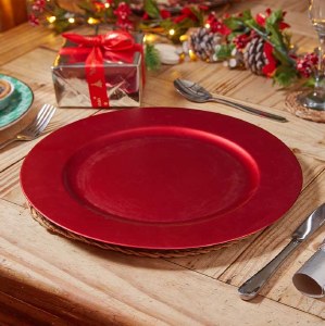 Decor Plate 33cm Red