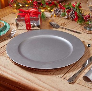 Decor Plate 33cm Silver