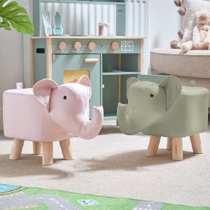 Elephant Footstool Pink