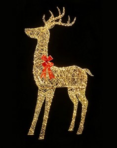 2m Gold Twist Stand Stag