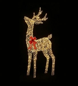 1.3m Gold Twist Stand Stag
