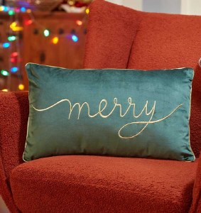 Merry Velvet Cushion Emerald