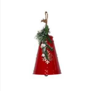 Elmes Metal Red Bell 20cm H