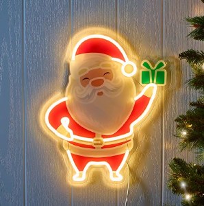 Neon Radiant Santa Claus