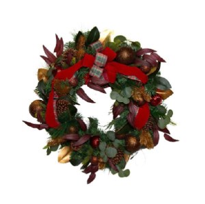 Elmes Red/Burgundy Bow Wreath