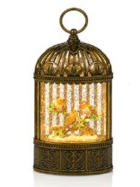 24cm Robin Water Lit Scene