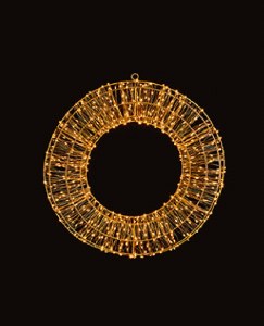 45cm Rose Gold Wreath with 600 Twinkling Warm White LED