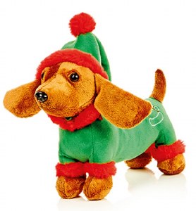 28cm Elf Sausage Dog Plush