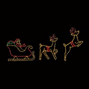 Twinkling Santa Sleigh