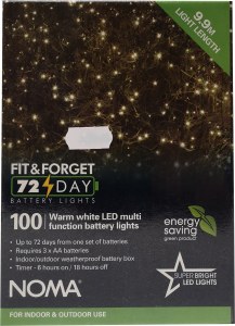 100 LED Fit & Forget Light Set - Warm White