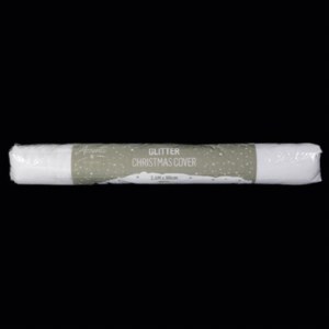 90cm x 2.4m White Glitter Cover