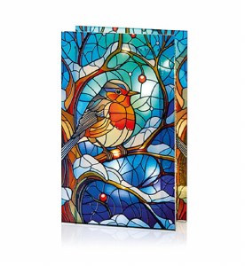 Stained Glass Robin