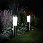 2 Maxi Frosted Bollard Lights Mains Powered