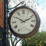 15in Greenwich Station Wall Clock & Thermometer