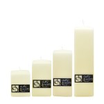Ivory Square Candle - 9cm