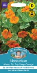 Nasturtium Tip Top Alaska Deep Orange