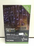 200 LED Fit & Forget Icicle Light Set - White