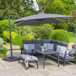 Deluxe Cantilever Parasol 3m Anthracite & Base