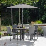 Venice 4 Seater Set + FREE Parasol Base