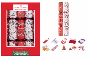 10 Luxury Red Festive Cracker