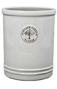 Edwardian Cylinder Pot White 30.5cm
