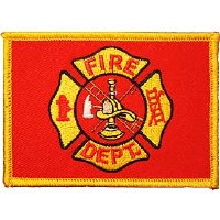 Ptch - FIRE,DEPT.Flag(RED/GLD)
