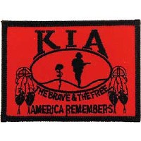 Ptch - KIA,HONOR,FLAG,RED"NATI