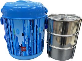PLASTIC CELLO (INSULATED) STEEL TIFFIN 4SECTION (5''Dx9''H)