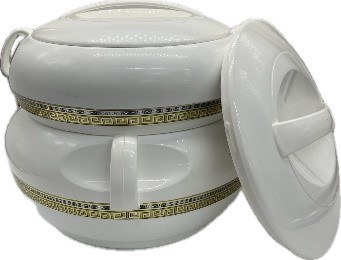 PLASTIC HOT POT (CASSEROLE) TWIN (1000ML-1600ML) 6.5''Dx7.5''H