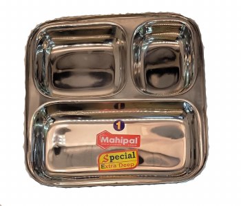 Steel Pav Bhaji Plate