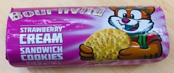 BOURNVITA STRAWBERRY CREAM SANDWICH COOKIES 200GM