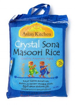 ASIAN KITCHEN CRYSTAL SONA MASOORI RICE 20 LB